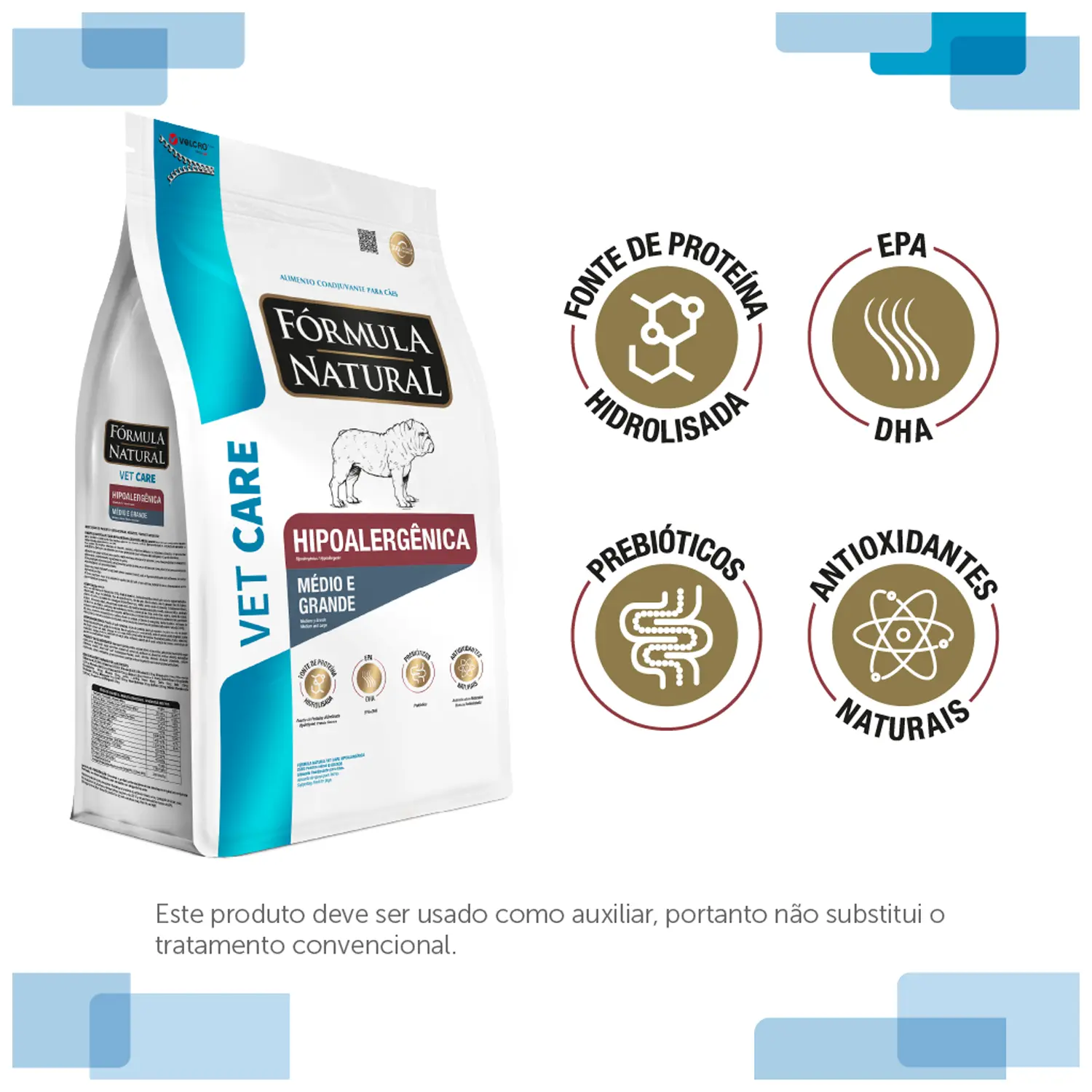 Ração Fórmula Natural Vet Care Hipoalergênica Cães Médio e Grande